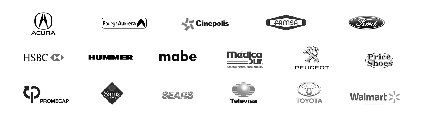 Logotipos de clientes de ROCA